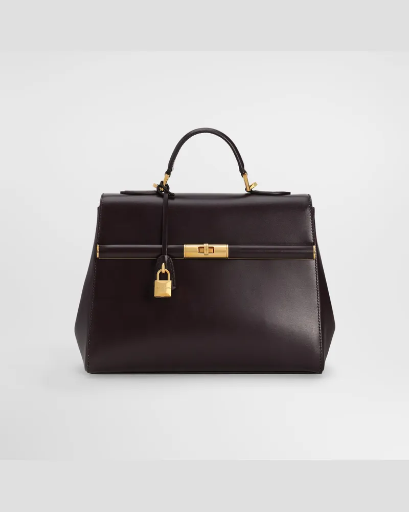 Dolce & Gabbana Borsa A Mano Marlene In Pelle Di Vitello Palmellata - Donna Borse A Mano Viola Mosto