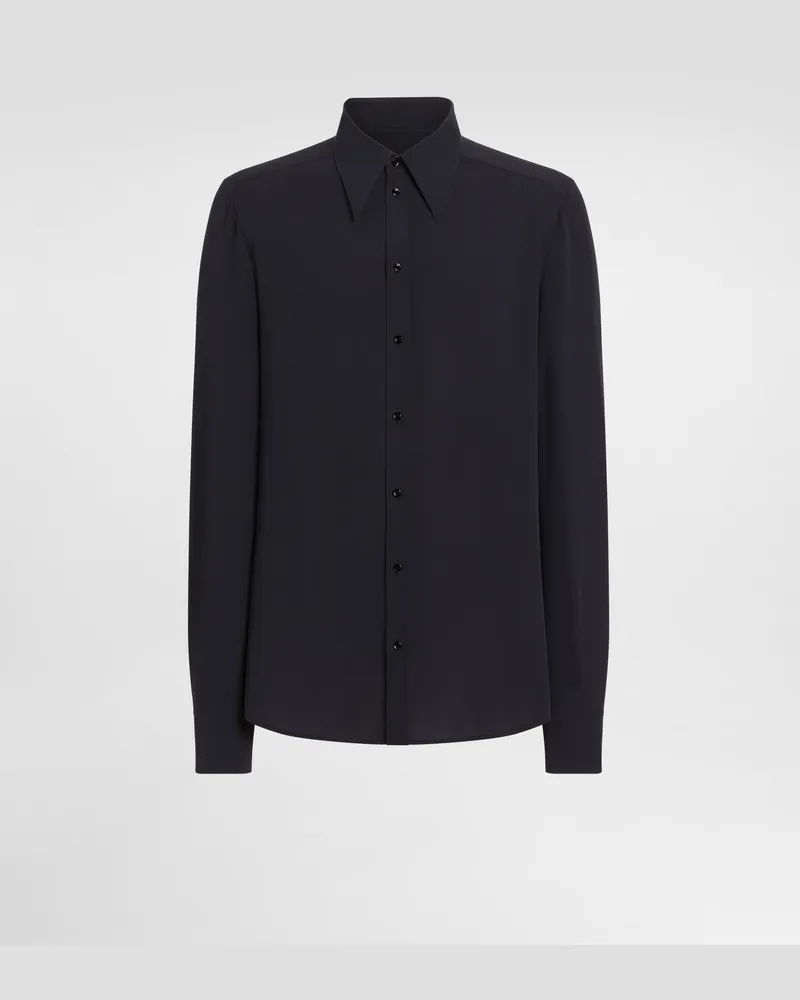 Dolce & Gabbana Camicia In Popeline Di Seta - Uomo Camicie 