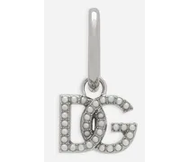 Mono Orecchino Logo Dg Con Perline - Uomo Bijoux Argento Metallo