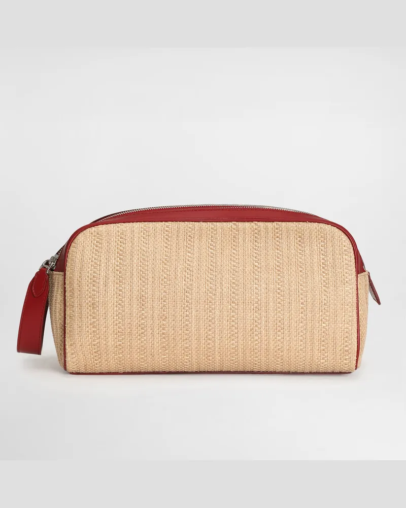 Dolce & Gabbana Necessaire Essenza In Rafia - Uomo Portadocumenti E Clutch Multicolore Multicolor