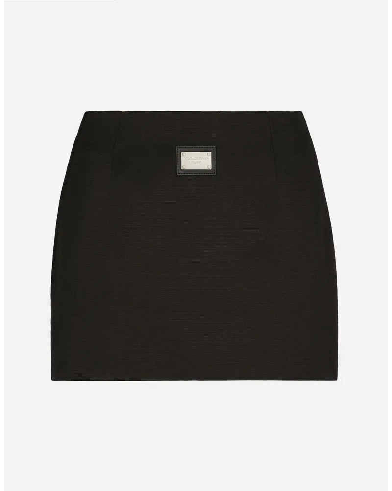 Dolce & Gabbana Short Ottoman Skirt With Tag - Donna Gonne Nero Viscosa Nero