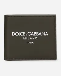 Dolce & Gabbana Portafoglio Bifold In Pelle Di Vitello - Uomo Portafogli E Piccola Pelletteria Verde Pelle Verde