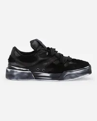 Dolce & Gabbana Sneaker New Roma In Spugna - Uomo Sneaker Nero Pelle Nero