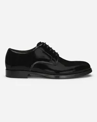 Dolce & Gabbana Derby In Pelle Di Vitello Lucida - Uomo Stringate Nero Pelle Nero