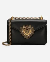 Dolce & Gabbana Borsa A Spalla Devotion - Donna Borse A Spalla E Tracolla Nero Pelle Nero