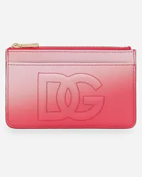 Dolce & Gabbana Portacarte Logo Medio - Donna Portafogli E Piccola Pelletteria Rosa Rosa