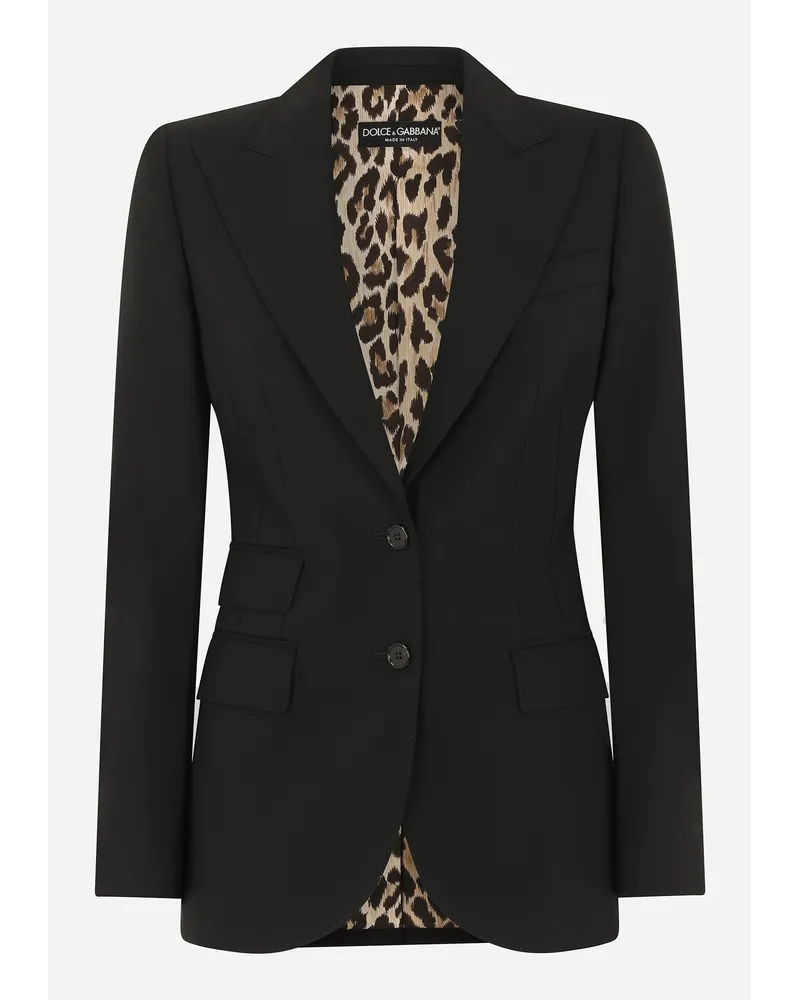 Dolce & Gabbana Single-breasted Woolen Turlington Blazer - Donna Giacche E Blazer Nero Nero