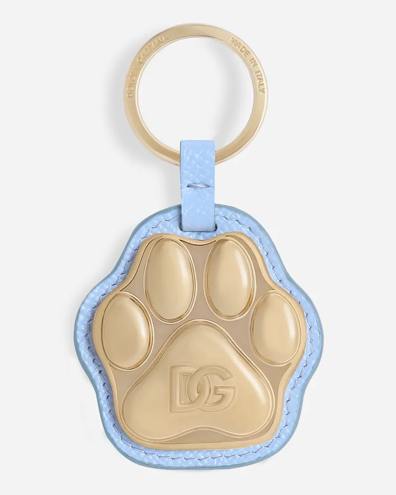 Dolce & Gabbana Portachiavi In Pelle Di Vitello - Accessori Per Cani Azzurro Azzurro