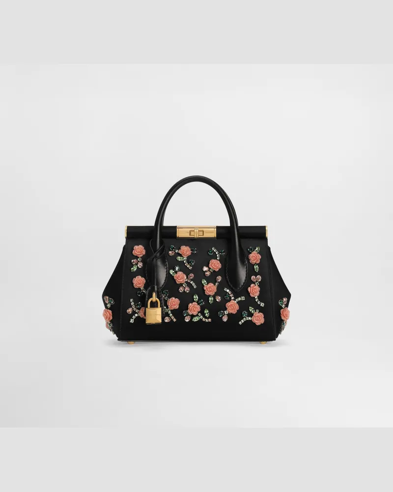 Dolce & Gabbana Borsa A Mano Day Mini Marlene Ricamata - Donna Borse A Mano Multicolore Nero