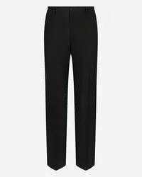 Dolce & Gabbana Pantalone Gamba Dritta In Lana - Uomo Nero Nero