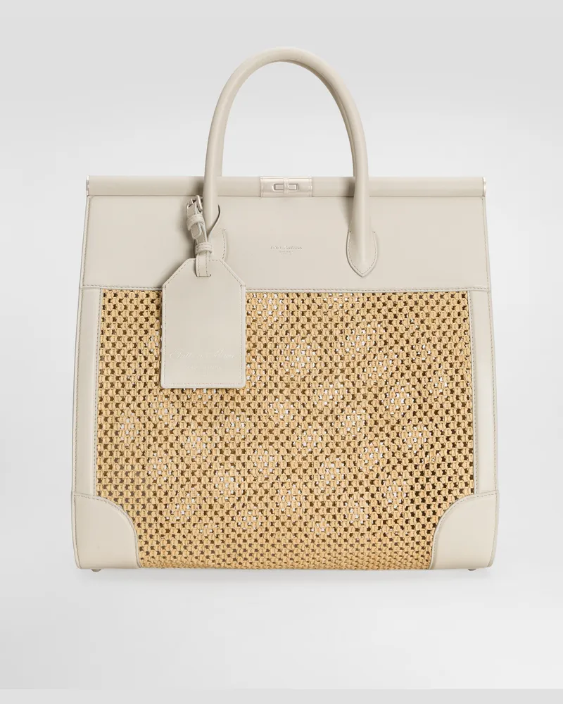Dolce & Gabbana Borsa In Rafia - Uomo Borse A Tracolla Panna Panna
