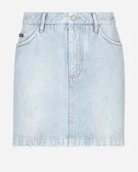 Dolce & Gabbana Minigonna In Denim Di Cotone - Donna Gonne Multicolore Variante