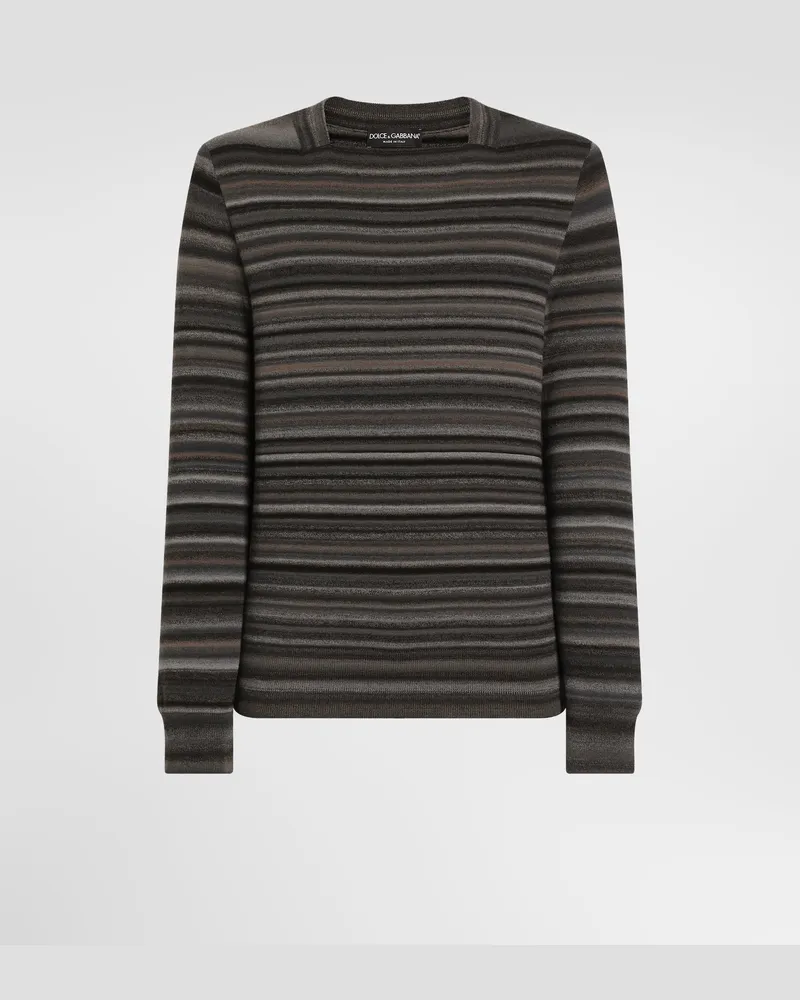 Dolce & Gabbana Pullover In Lana A Righe - Uomo Collection 