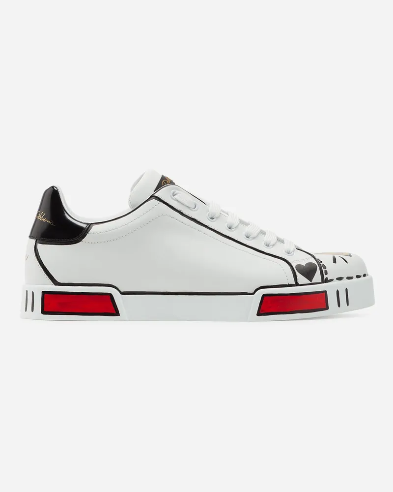 Dolce & Gabbana Sneaker Portofino Limited Edition - Uomo Bianco Scritte