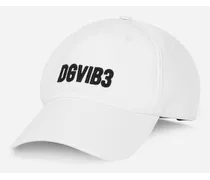 Cappello Con Visiera In Cotone Con Logo Dg Vib3 - Uomo Collezione Dgvib3 Teen Bianco