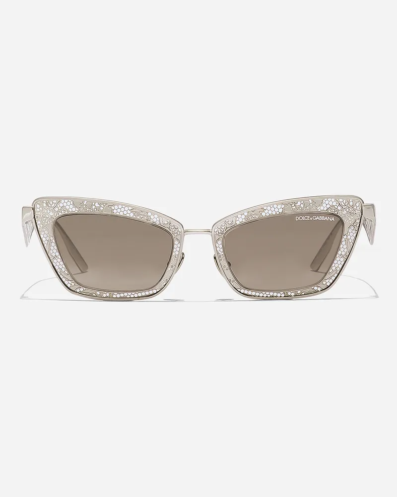 Dolce & Gabbana Occhiali Da Sole Dg Lace - Donna Novità Placcato Oro Bianco Generic