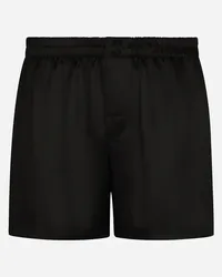 Dolce & Gabbana Shorts In Seta - Uomo Intimo E Loungewear Nero Seta Nero