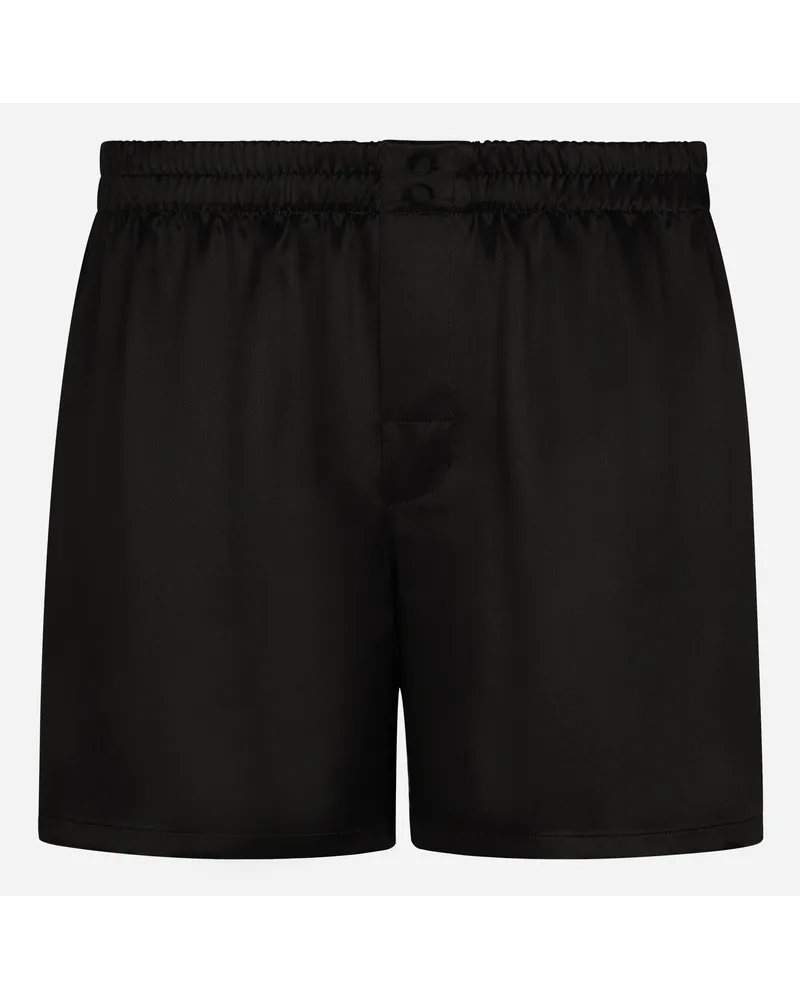 Dolce & Gabbana Shorts In Seta - Uomo Intimo E Loungewear Nero Seta Nero