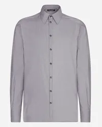 Dolce & Gabbana Camicia Fit Martini In Cotone - Uomo Camicie Bianco Rigato