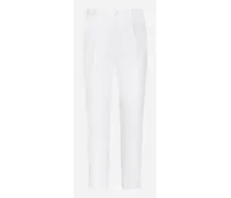 Pantalone Cotone Stretch - Uomo Pantaloni E Shorts Bianco Cotone