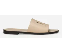 Sandalo In Pelle Di Vitello - Uomo Sandali E Slide Beige Pelle
