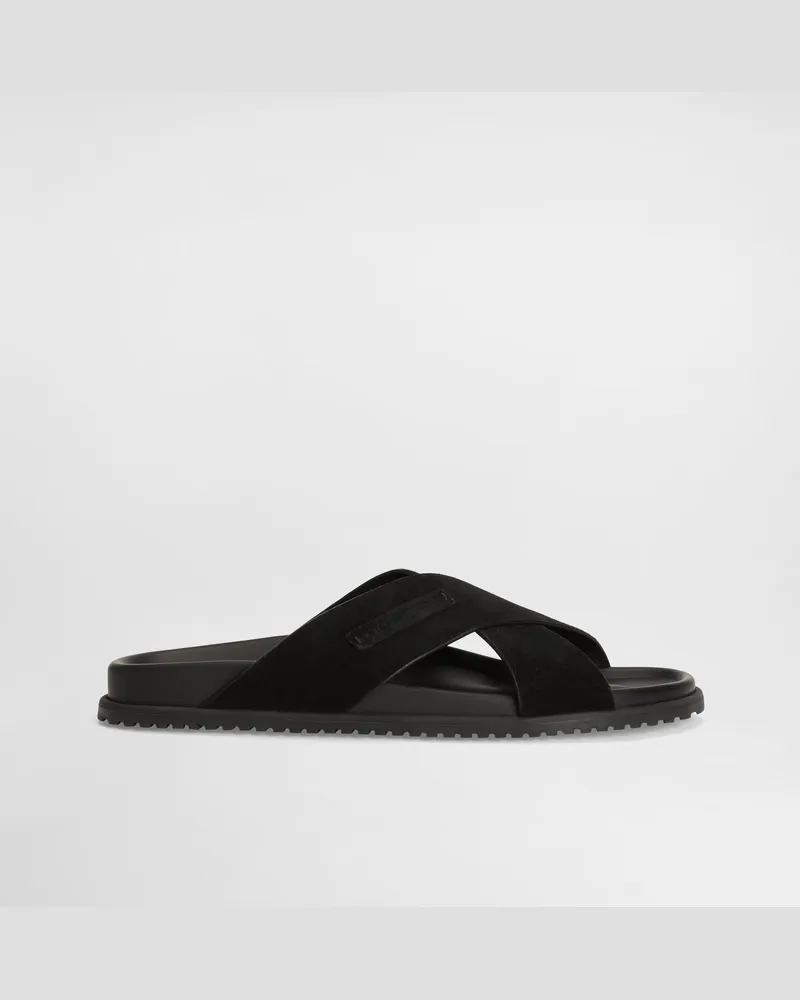 Dolce & Gabbana Sandalo In Crosta - Uomo Sandali E Slide Nero Nero