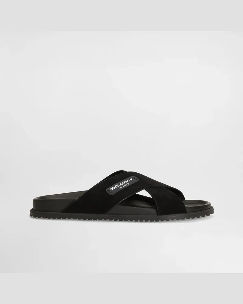 Dolce & Gabbana Sandalo In Crosta - Uomo Sandali E Slide Nero Nero