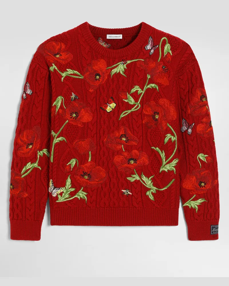 Dolce & Gabbana Pullover In Lana Vergine - Donna Collection Rosso Rosso