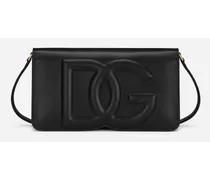 Dg Logo Phone Bag - Donna Borse Mini Micro E Pochette Nero Pelle