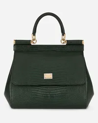 Dolce & Gabbana Borsa A Mano Sicily Grande - Donna Borse A Mano Verde Pelle Verde