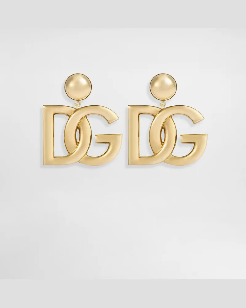 Dolce & Gabbana Clip-on Earrings With Dg Logo - Donna Bijoux Oro Metallo Oro