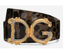 Cintura Dg Girls - Donna Cinture Stampa Animalier Pelle
