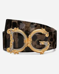 Dolce & Gabbana Cintura Dg Girls - Donna Cinture Stampa Animalier Pelle Leo