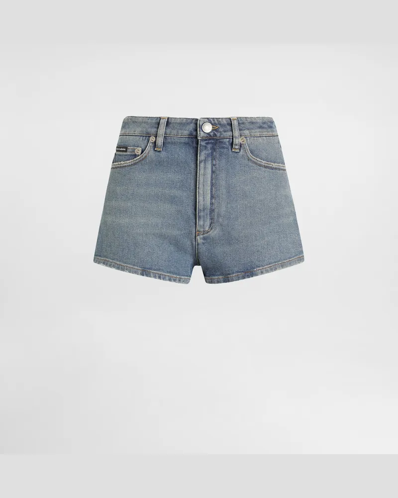 Dolce & Gabbana Shorts In Denim - Donna Denim Multicolore Variante