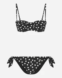 Dolce & Gabbana Bikini Balconcino Stampa Pois - Donna Beachwear Stampa Stampa