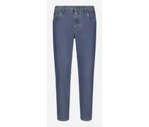 Jeans Loose Denim Stretch Blu - Uomo Denim Multicolore