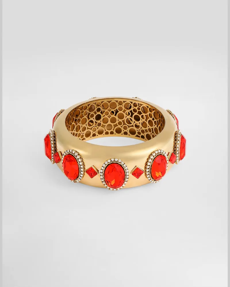 Dolce & Gabbana Bracciale Rigido Con Strass - Donna Bijoux Oro Metallo Oro