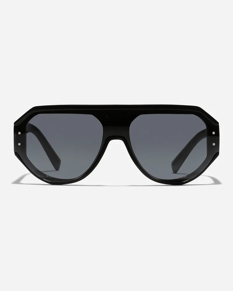 Dolce & Gabbana Occhiali Da Sole Dg Logo Plaque - Uomo Novità Nero Generic