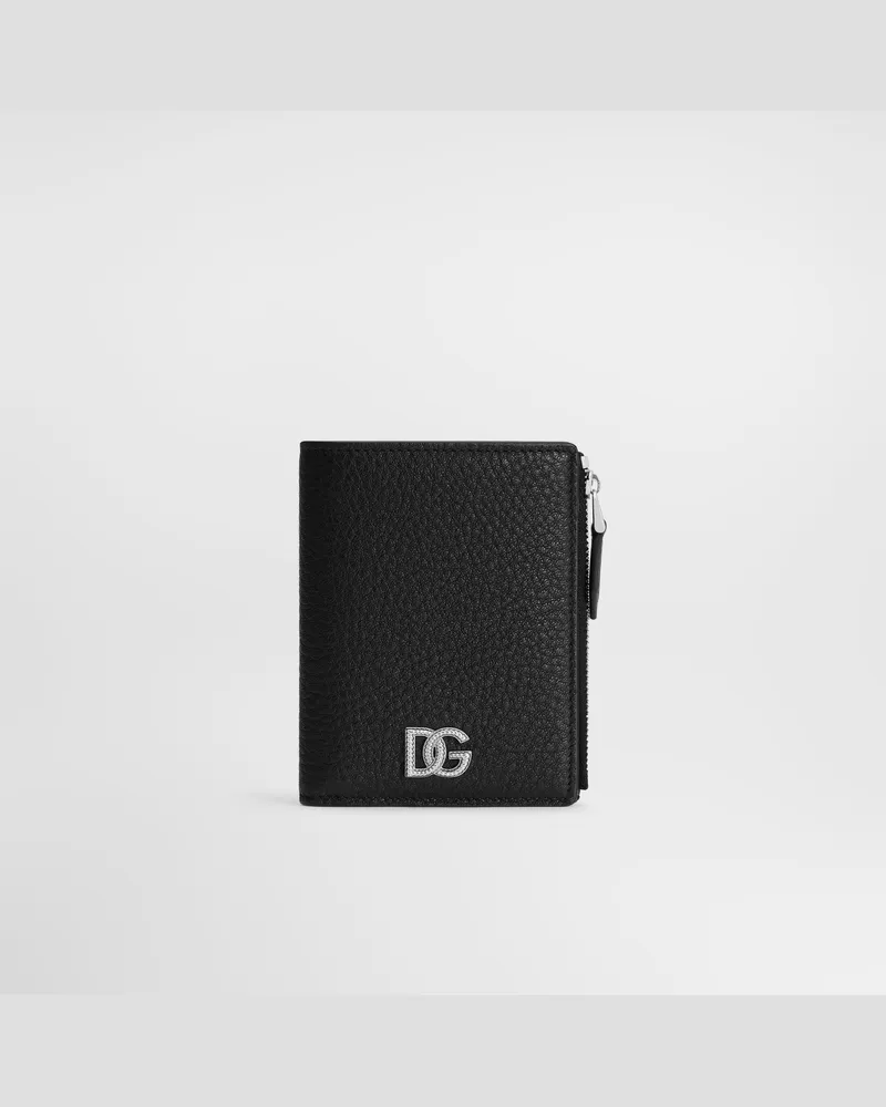 Dolce & Gabbana Portafoglio In Pelle Di Vitello - Uomo Portafogli E Piccola Pelletteria Nero Nero