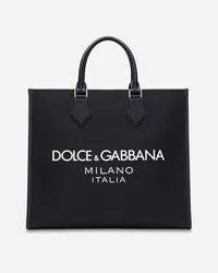 Dolce & Gabbana Shopping Grande In Nylon - Uomo Borse Shopping Blu Nylon Blu