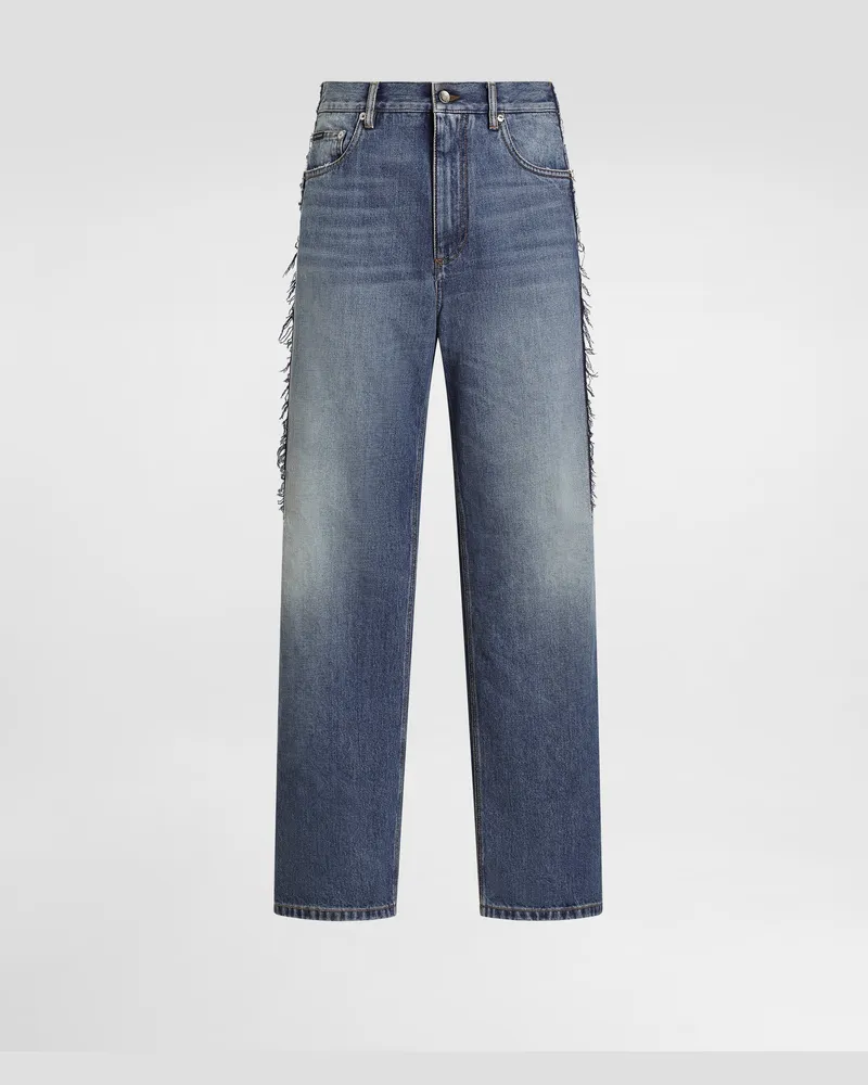 Dolce & Gabbana Pantaloni In Denim - Uomo Denim Multicolore Variante