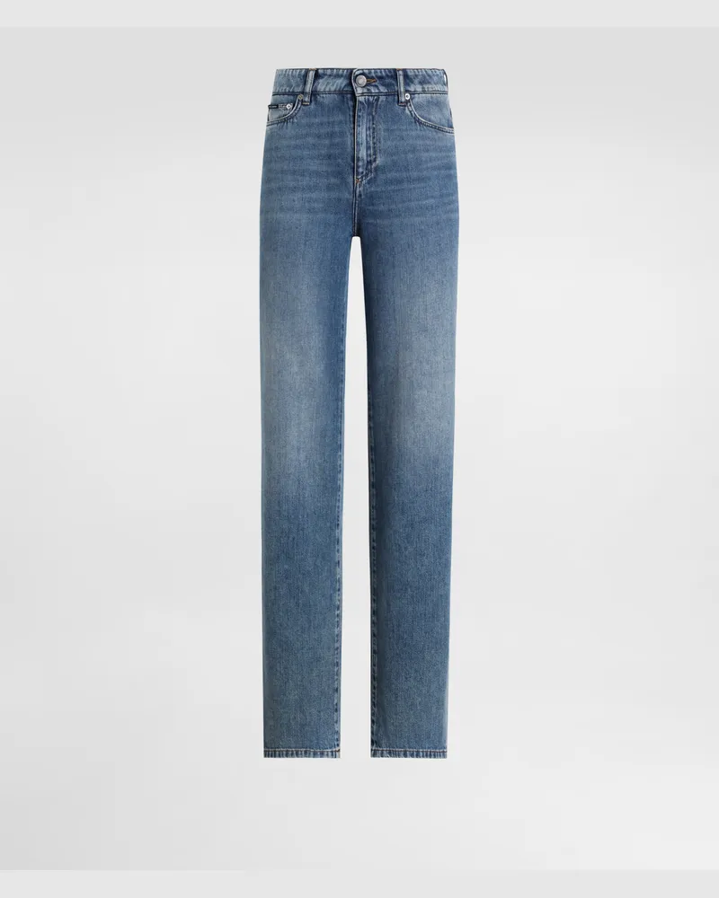 Dolce & Gabbana Jeans A Sigaretta In Denim - Donna Denim Multicolore Variante