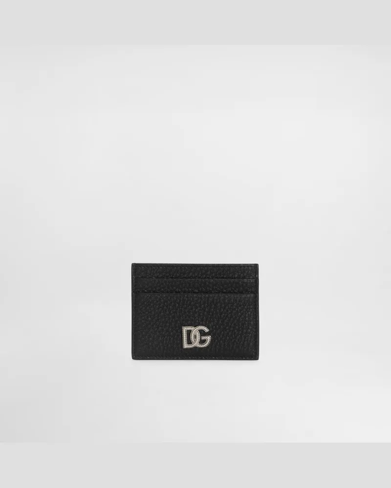 Dolce & Gabbana Portacarte In Pelle Di Vitello Con Logo - Uomo Portafogli E Piccola Pelletteria Nero Nero