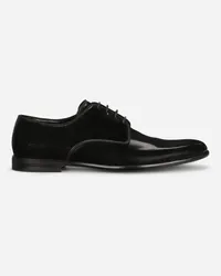 Dolce & Gabbana Brushed Calfskin Derby Shoes - Uomo Nero Pelle Nero