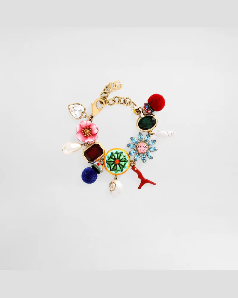Dolce & Gabbana Bracciale Con Charms - Donna Bijoux Multicolore Metallo Multicolor
