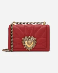 Dolce & Gabbana Borsa Devotion Media In Nappa Matelassé - Donna Borse A Spalla E Tracolla Rosso Pelle Rosso