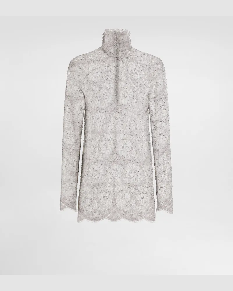 Dolce & Gabbana Blusa In Pizzo Chantilly - Donna Camicie E Top Multicolore Multicolore