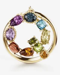 Dolce & Gabbana Rainbow Alphabet Q Ring In Yellow Gold With Multicolor Fine Gems - Donna Anelli Oro Oro