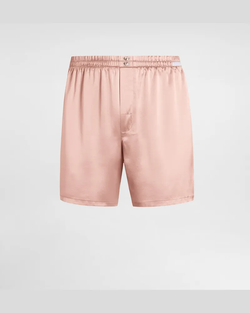 Dolce & Gabbana Boxer In Raso Di Seta - Uomo Intimo E Loungewear Marrone Marrone