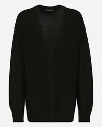 Dolce & Gabbana Cardigan Scollo A V - Uomo Maglieria Nero Nero